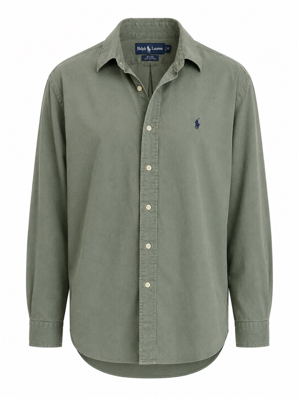 Ralph Lauren Green 100% Cotton Men’s Button Down Shirt size Medium